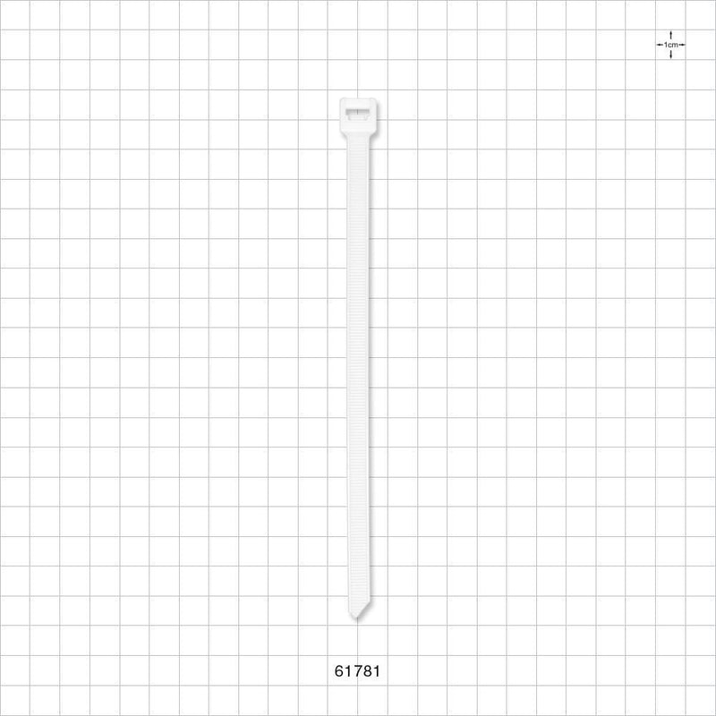 Specialty Cable Tie, White - Fits 0.5 inch/0.75 inch SaniSure Clamp - 61781