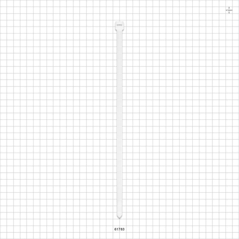 Specialty Cable Tie, White - Fits 1 inch/1.5 inch SaniSure Clamp - 61783