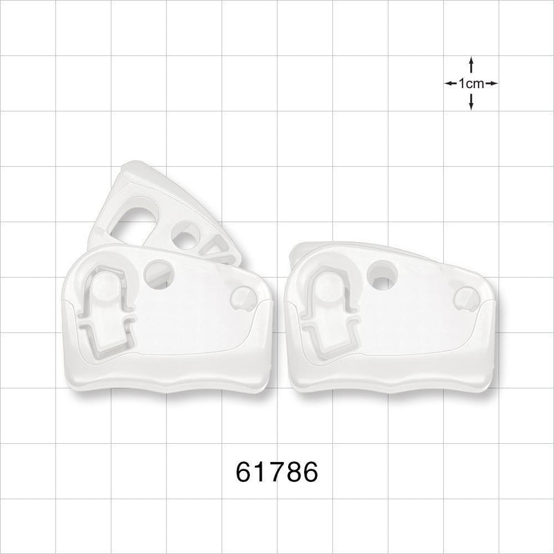 Pure-Fit TC Clamp, Natural - Fits 1/8 inch to 3/8 inch OD Tubing (0.125 inch - 0.375 inch, 3.2 mm - 9.5 mm); Minimum Wall Section 0.03 inch (0.76 mm) - 61786