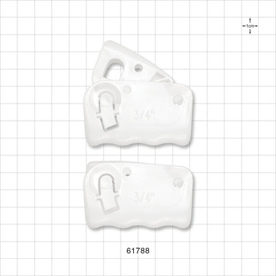 Pure-Fit TC Clamp, Natural - Fits 3/8 inch to 3/4 inch OD Tubing (0.375 inch - 0.75 inch, 9.53 mm - 19.1 mm); Minimum Wall Section 0.06 inch (1.52 mm) - 61788