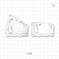Pure-Fit TC Clamp, Natural - Fits 3/8 inch to 3/4 inch OD Tubing (0.375 inch - 0.75 inch, 9.53 mm - 19.1 mm); Minimum Wall Section 0.06 inch (1.52 mm) - 61789