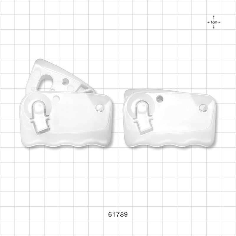 Pure-Fit TC Clamp, Natural - Fits 3/8 inch to 3/4 inch OD Tubing (0.375 inch - 0.75 inch, 9.53 mm - 19.1 mm); Minimum Wall Section 0.06 inch (1.52 mm) - 61789