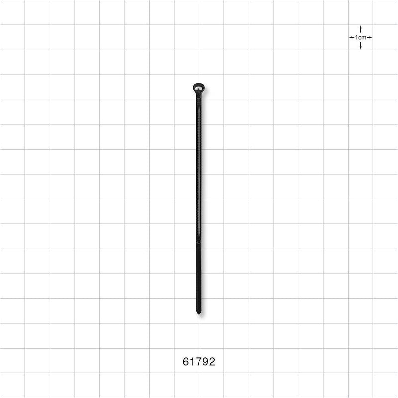 General Purpose TY-Rap Non-Reopening Cable Tie, Black - 3.62 inch (91.95 mm); 80N (18 lbs) Breaking Strength - 61792