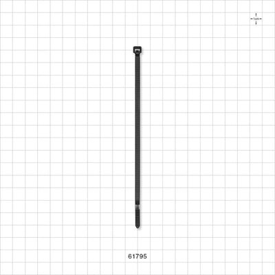 General Purpose Pan-Ty Non-Reopening Cable Tie, PLT Series, Black - 5.6 inch (142 mm); 111N (25lbs) Breaking Strength - 61795