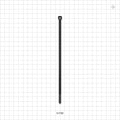 General Purpose Pan-Ty Non-Reopening Cable Tie, PLT Series, Black - 7.4 inch (188 mm); 178N (40lbs) Breaking Strength - 61796
