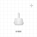 Sanitary Flange, Barbed, Natural, Pre-Attached Gasket - 0.5 inch/0.75 inch Mini, Fits 1/8 inch ID Tubing (0.125 inch, 3.18 mm) - 61800
