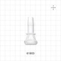 Sanitary Flange, Barbed, Natural, Pre-Attached Gasket - 0.5 inch/0.75 inch Mini; Fits 3/8 inch ID Tubing (0.375 inch, 9.53 mm) - 61803