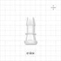 Sanitary Flange, Barbed, Natural, Pre-Attached Gasket - 0.5 inch/0.75 inch Mini; Fits 1/2 inch ID Tubing (0.5 inch, 12.7 mm) - 61804