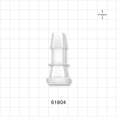 Sanitary Flange, Barbed, Natural, Pre-Attached Gasket - 0.5 inch/0.75 inch Mini; Fits 1/2 inch ID Tubing (0.5 inch, 12.7 mm) - 61804