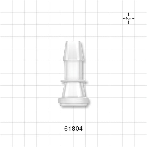 Sanitary Flange, Barbed, Natural, Pre-Attached Gasket - 0.5 inch/0.75 inch Mini; Fits 1/2 inch ID Tubing (0.5 inch, 12.7 mm) - 61804