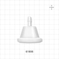 Sanitary Flange, Barbed, Natural, Pre-Attached Gasket - 1 inch/1.5 inch Standard; Fits 1/4 inch ID Tubing (0.25 inch, 6.35 mm) - 61806