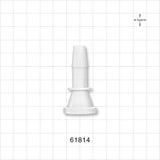 Sanitary Flange, Barbed, Natural - 0.5 inch/0.75 inch Mini; Fits 3/8 inch ID Tubing (0.375 inch, 9.53 mm) - 61814
