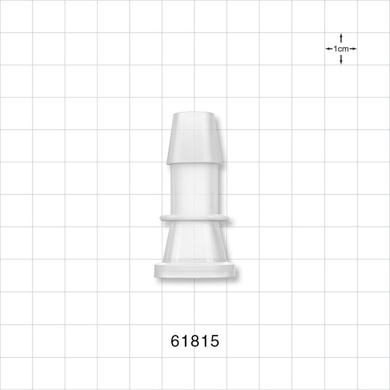 Sanitary Flange, Barbed, Natural - 0.5 inch/0.75 inch Mini; Fits 1/2 inch ID Tubing (0.5 inch, 12.7 mm) - 61815