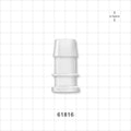 Sanitary Flange, Barbed, Natural - 0.5 inch/0.75 inch Mini; Fits 3/4 inch ID Tubing (0.75 inch, 19.05 mm) - 61816