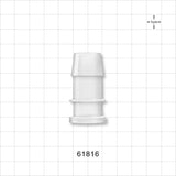 Sanitary Flange, Barbed, Natural - 0.5 inch/0.75 inch Mini; Fits 3/4 inch ID Tubing (0.75 inch, 19.05 mm) - 61816