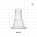Sanitary Flange, Barbed, Natural - 1 inch/1.5 inch Standard; Fits 3/4 inch ID Tubing (0.75 inch, 19.05 mm) - 61820