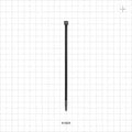 General Purpose Non-Reopening Cable Tie, Black 100/Bag - 5.84 inch (148 mm); 178N (40 lbs) Breaking Strength - 61825