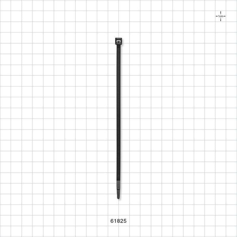 General Purpose Non-Reopening Cable Tie, Black 100/Bag - 5.84 inch (148 mm); 178N (40 lbs) Breaking Strength - 61825