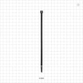 General Purpose Non-Reopening Cable Tie, Black 100/Bag - 7.56 inch (192 mm); 222N (50 lbs) Breaking Strength - 61826