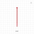 General Purpose Non-Reopening Cable Tie, Red 100/Bag - 4.125 inch (105 mm); 80N (18 lbs) Breaking Strength - 61827