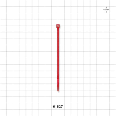General Purpose Non-Reopening Cable Tie, Red 100/Bag - 4.125 inch (105 mm); 80N (18 lbs) Breaking Strength - 61827