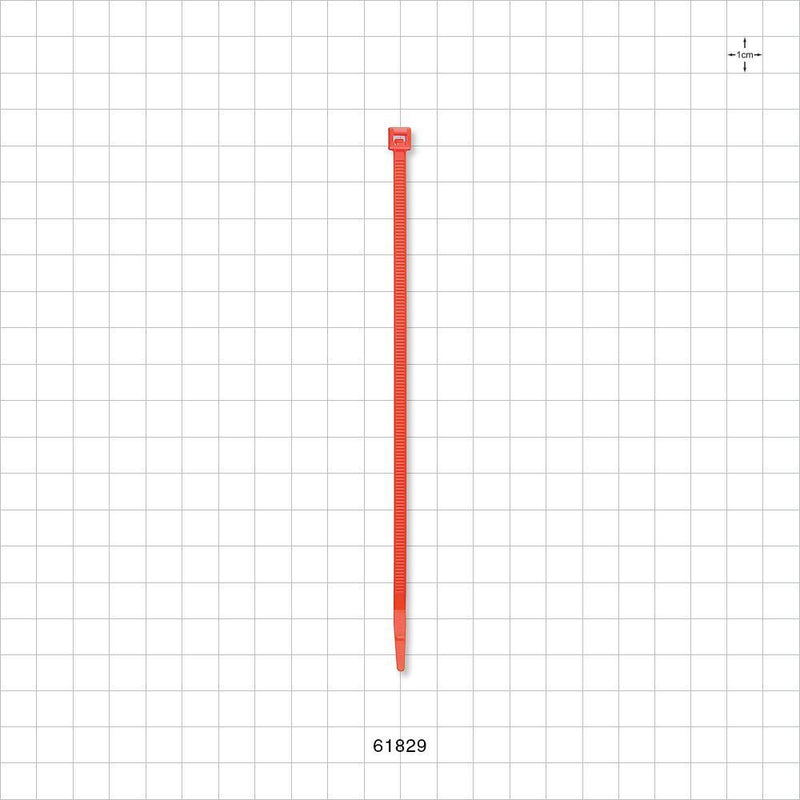 General Purpose Non-Reopening Cable Tie, Orange 100/Bag - 5.84 inch (148 mm); 178N (40 lbs) Breaking Strength - 61829