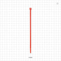 General Purpose Non-Reopening Cable Tie, Orange 100/Bag - 7.56 inch (192 mm); 222N (50 lbs) Breaking Strength - 61830