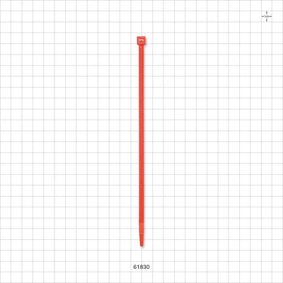General Purpose Non-Reopening Cable Tie, Orange 100/Bag - 7.56 inch (192 mm); 222N (50 lbs) Breaking Strength - 61830