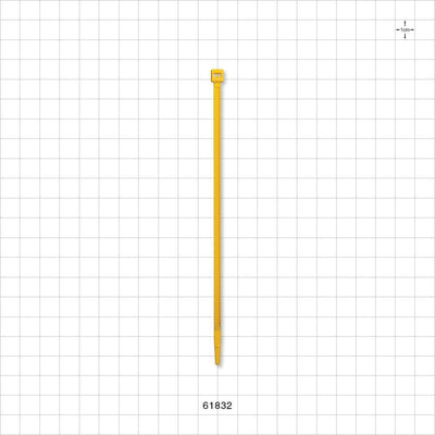 General Purpose Non-Reopening Cable Tie, Yellow 100/Bag - 5.84 inch (148 mm); 178N (40 lbs) Breaking Strength - 61832