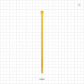 General Purpose Non-Reopening Cable Tie, Yellow 100/Bag - 7.56 inch (192 mm); 222N (50 lbs) Breaking Strength - 61833