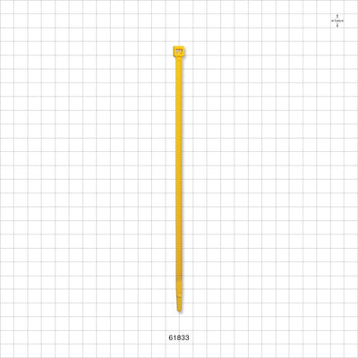 General Purpose Non-Reopening Cable Tie, Yellow 100/Bag - 7.56 inch (192 mm); 222N (50 lbs) Breaking Strength - 61833