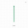 General Purpose Non-Reopening Cable Tie, Green 100/Bag - 4.125 inch (105 mm); 80N (18 lbs) Breaking Strength - 61834