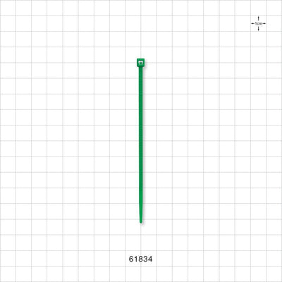 General Purpose Non-Reopening Cable Tie, Green 100/Bag - 4.125 inch (105 mm); 80N (18 lbs) Breaking Strength - 61834