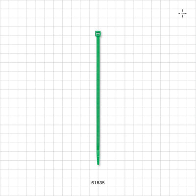 General Purpose Non-Reopening Cable Tie, Green 100/Bag - 5.84 inch (148 mm); 178N (40 lbs) Breaking Strength - 61835