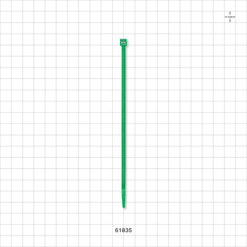 General Purpose Non-Reopening Cable Tie, Green 100/Bag - 5.84 inch (148 mm); 178N (40 lbs) Breaking Strength - 61835