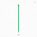 General Purpose Non-Reopening Cable Tie, Green 100/Bag - 7.56 inch (192 mm); 222N (50 lbs) Breaking Strength - 61836