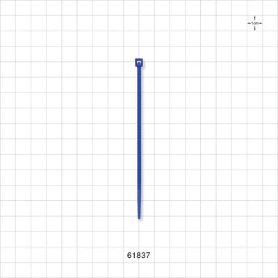 General Purpose Non-Reopening Cable Tie, Blue 100/Bag - 4.125 inch (105 mm); 80N (18 lbs) Breaking Strength - 61837