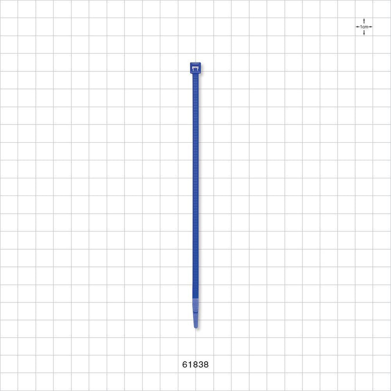 General Purpose Non-Reopening Cable Tie, Blue 100/Bag - 5.84 inch (148 mm); 178N (40 lbs) Breaking Strength - 61838