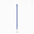 General Purpose Non-Reopening Cable Tie, Blue 100/Bag - 7.56 inch (192 mm); 222N (50 lbs) Breaking Strength - 61839