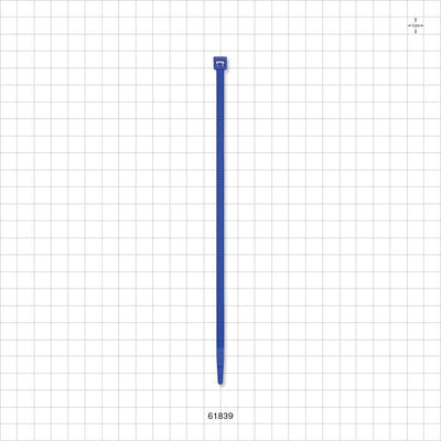 General Purpose Non-Reopening Cable Tie, Blue 100/Bag - 7.56 inch (192 mm); 222N (50 lbs) Breaking Strength - 61839