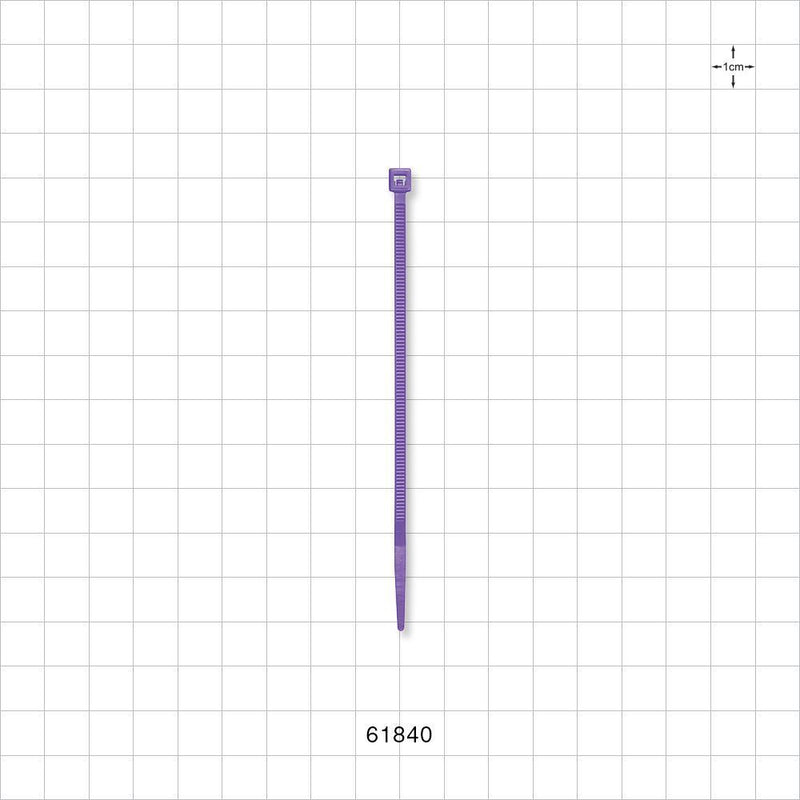 General Purpose Non-Reopening Cable Tie, Purple 100/Bag - 4.125 inch (105 mm); 80N (18 lbs) Breaking Strength - 61840