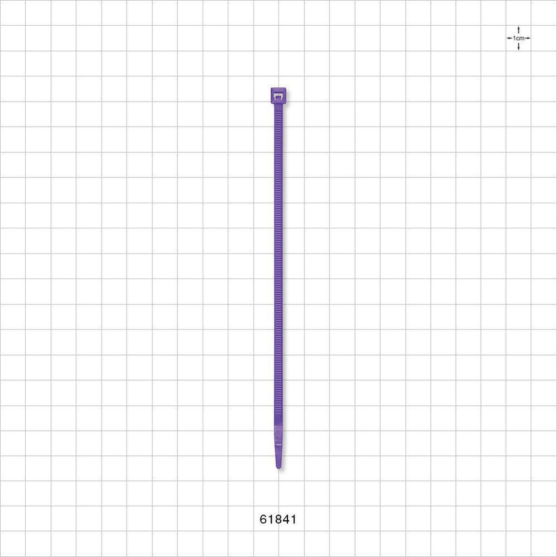 General Purpose Non-Reopening Cable Tie, Purple 100/Bag - 5.84 inch (148 mm); 178N (40 lbs) Breaking Strength - 61841