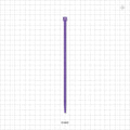 General Purpose Non-Reopening Cable Tie, Purple 100/Bag - 7.56 inch (192 mm); 222N (50 lbs) Breaking Strength - 61842