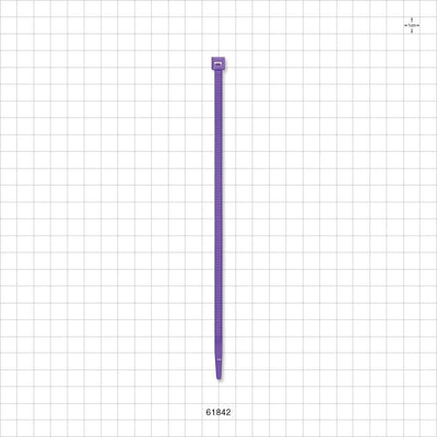 General Purpose Non-Reopening Cable Tie, Purple 100/Bag - 7.56 inch (192 mm); 222N (50 lbs) Breaking Strength - 61842