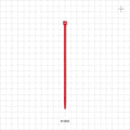 General Purpose Non-Reopening Cable Tie, Red 100/Bag - 5.84 inch (148 mm); 178N (40lbs) Breaking Strength - 61843