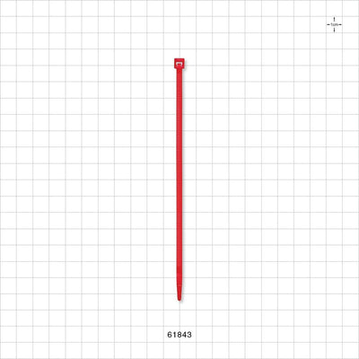 General Purpose Non-Reopening Cable Tie, Red 100/Bag - 5.84 inch (148 mm); 178N (40lbs) Breaking Strength - 61843