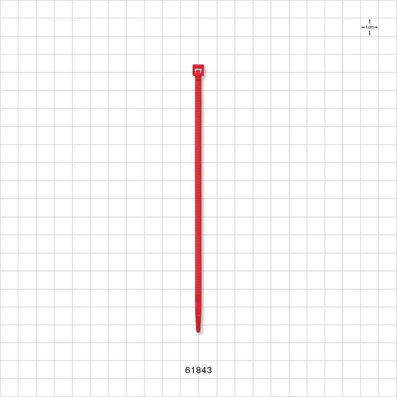 General Purpose Non-Reopening Cable Tie, Red 100/Bag - 5.84 inch (148 mm); 178N (40lbs) Breaking Strength - 61843
