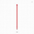 General Purpose Non-Reopening Cable Tie, Red 100/Bag - 7.56 inch (192 mm); 222N (50 lbs) Breaking Strength - 61844