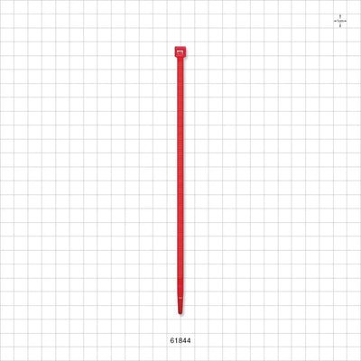 General Purpose Non-Reopening Cable Tie, Red 100/Bag - 7.56 inch (192 mm); 222N (50 lbs) Breaking Strength - 61844