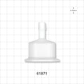 Sanitary Flange, Barbed, Natural - 1 inch/1.5 inch Standard; Fits 3/8 inch ID Tubing (0.375 inch, 9.53 mm) - 61871